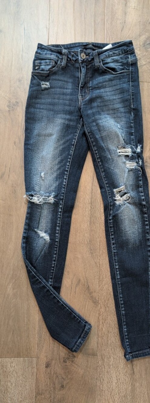 KanCan Distressed Dark Blue Skinny Jeans
